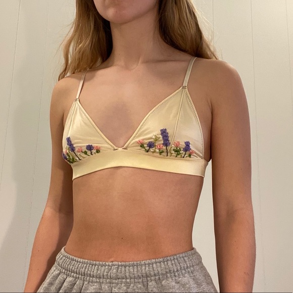 Hand Embroidered Bralette - Picture 1 of 4